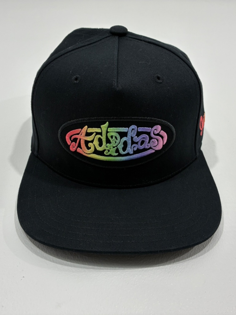 Adidas X Jeremy Scott JW8026 Black Fitted Cap High Crown '90s Pop Art Club Kid